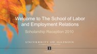 2010-2011 - School of Labor and Employment Relations - University ...