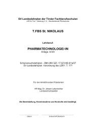 pharmatechnologe - Tiroler Fachberufsschulen