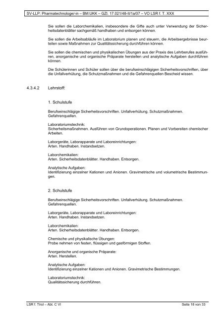 pharmatechnologe - Tiroler Fachberufsschulen