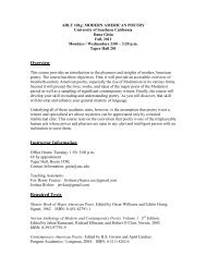 Syllabus - USC Web Services - University of Southern California