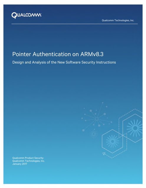 Pointer Authentication on ARMv8.3