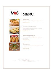 Menu MOS Fish Tapas