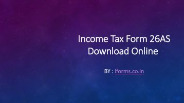 Online Downbload Income Tax Form 26AS 