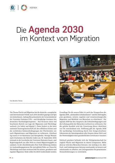 Jahrbuch Global Compact Deutschland 2016: Migration und Flucht im Fokus