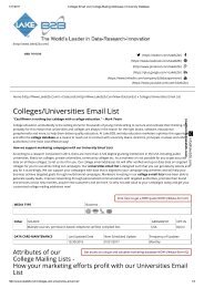 Universities Email List