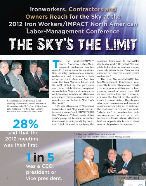 2012 Iron Workers/IMPACT North American Labor-Management ...