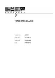 TRADEMARK SEARCH - EuCor GmbH & Co. KG · WIR GEBEN ...