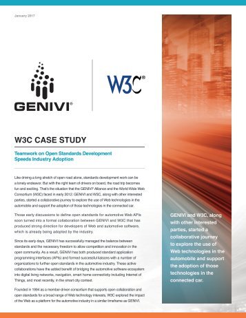 W3C CASE STUDY