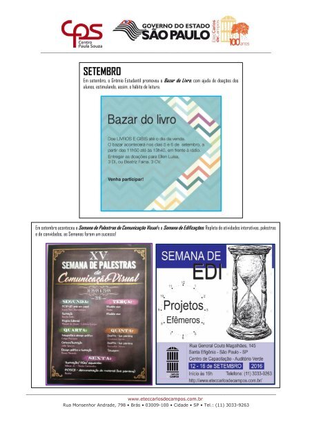 informativo ETEC Carlos de Campos - Edição nº 1