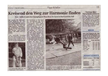 Kreisend den Weg zur Harmonie finden