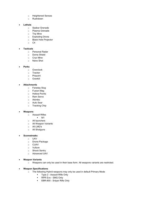 Call of Duty (the “Tournament”) Official Rules and Regulations