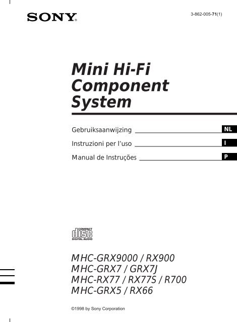 Sony MHC-R700 - MHC-R700 Istruzioni per l'uso Italiano