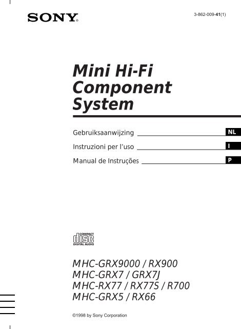 Sony MHC-R700 - MHC-R700 Istruzioni per l'uso Portoghese