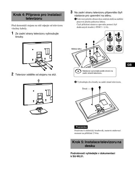 Sony KDL-46W2000 - KDL-46W2000 Istruzioni per l'uso Ceco