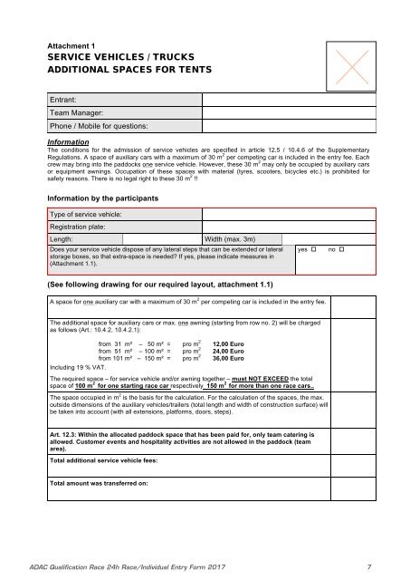 ADAC Qualifikationsrennen 24h-Rennen