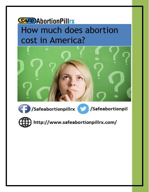 How much does abortion cost in America?