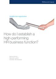 How do I establish a high-performing HR business function?