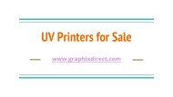 UV Printers for Sale