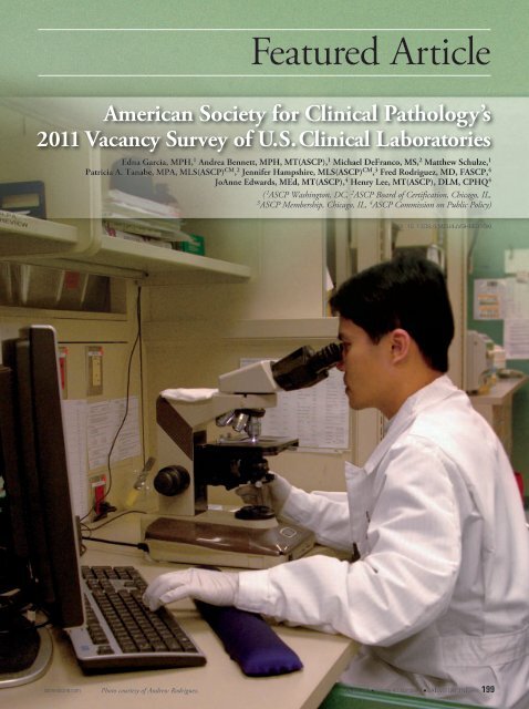 2011 Vacancy Survey Of U.S. Clinical Laboratories - LabMedicine