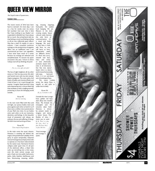 BeatRoute Magazine B.C. print e-edition - January 2017