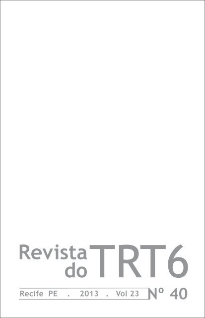 Revista do TRT 6 Nº 40