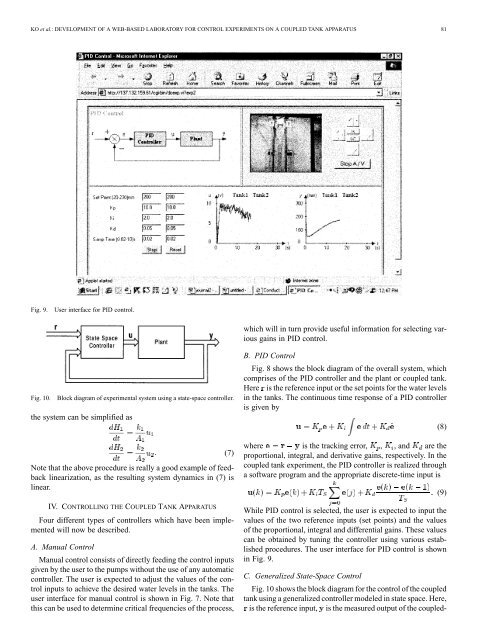 Development of a web-based laboratory for control experiments on ...