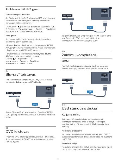 Philips 4000 series T&eacute;l&eacute;viseur LED plat - Mode d&rsquo;emploi - LIT