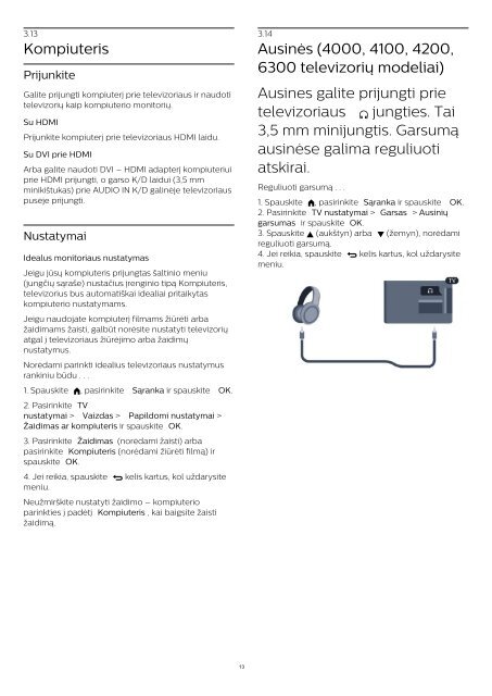 Philips 4000 series T&eacute;l&eacute;viseur LED plat - Mode d&rsquo;emploi - LIT