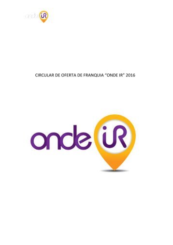 CIRCULAR DE OFERTA DE FRANQUIA - Onde ir 2016