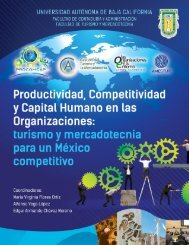 PRODUCTIVIDAD COMPETITIVIDAD Y CAPITAL HUMANO EN LAS ORGANIZACIONES TURISMO Y MERCADOTECNIA PARA UN MEXICO COMPETITIVO