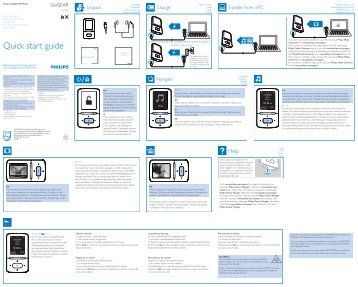 Philips GoGEAR Baladeur MP4 - Guide de mise en route - AEN