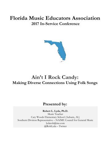 Florida Music Educators Association Ain’t I Rock Candy