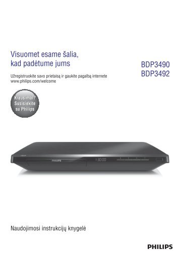 Philips 3000 series Lecteur Blu-ray / DVD - Mode dâemploi - LIT