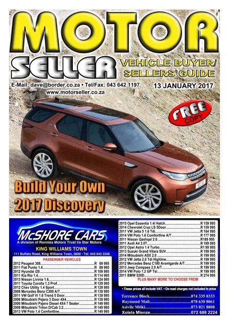 MOTORSELLER 13-01-2017