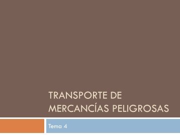 Transporte de Mercancías Peligrosas