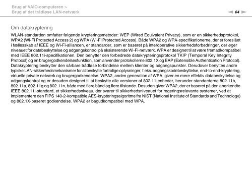 Sony VPCF12M1E - VPCF12M1E Istruzioni per l'uso Danese