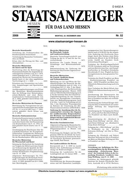 Staatsanzeiger Fur Das Land Hessen M S Visucom Gmbh