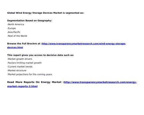 Wind Energy Storage Devices Market - Global Industry Size, 2016 - 2024