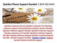 Quicken Technical Support Number  1-844-442-6444