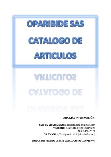 CATALOGO OPARIBIDE