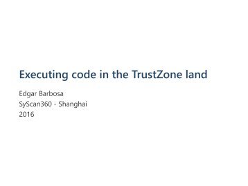 Executing code in the TrustZone land