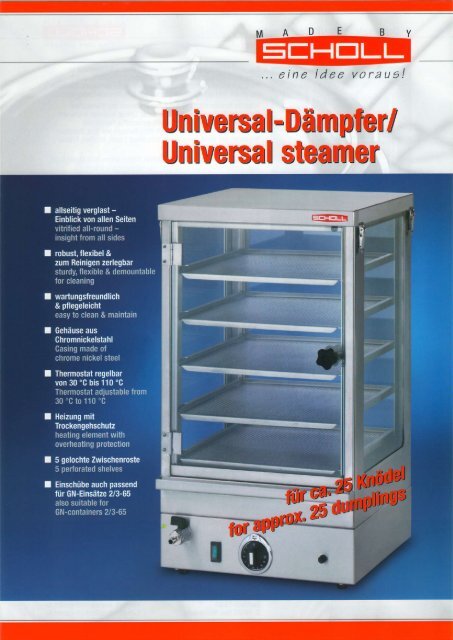 Knödeldämpfer Universal steamer