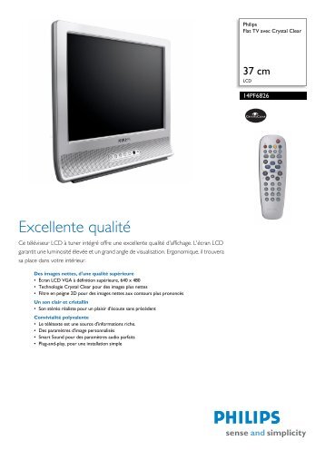 Philips TÃ©lÃ©viseur - Fiche Produit - FRA