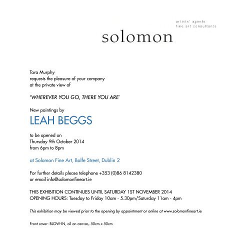 Leah Beggs exhibition catalogue V6