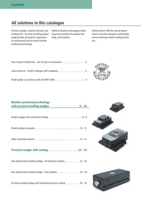 Precision levelling wedges - Nivell