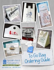 To Go Bag Ordering Guide 2018