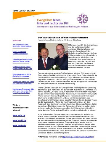 Newsletter 24-2007 - Evangelisch leben | links und rechts der Dill