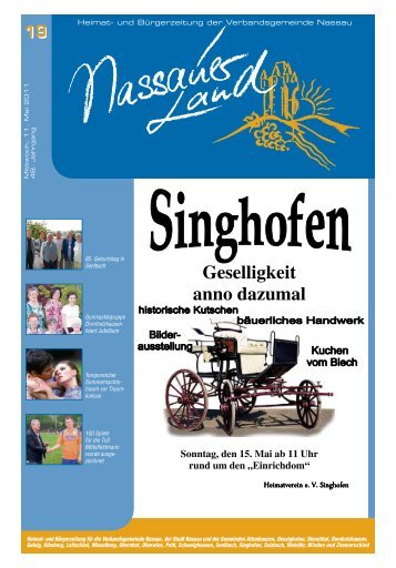 Mitteilungsblatt Ausgabe 19 - 2011 - Verbandsgemeinde Nassau