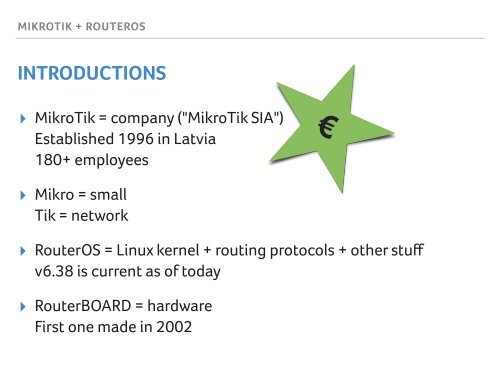 MIKROTIK + ROUTEROS