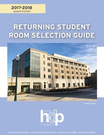 Returning Student Room Selection Guide: 2017-2018